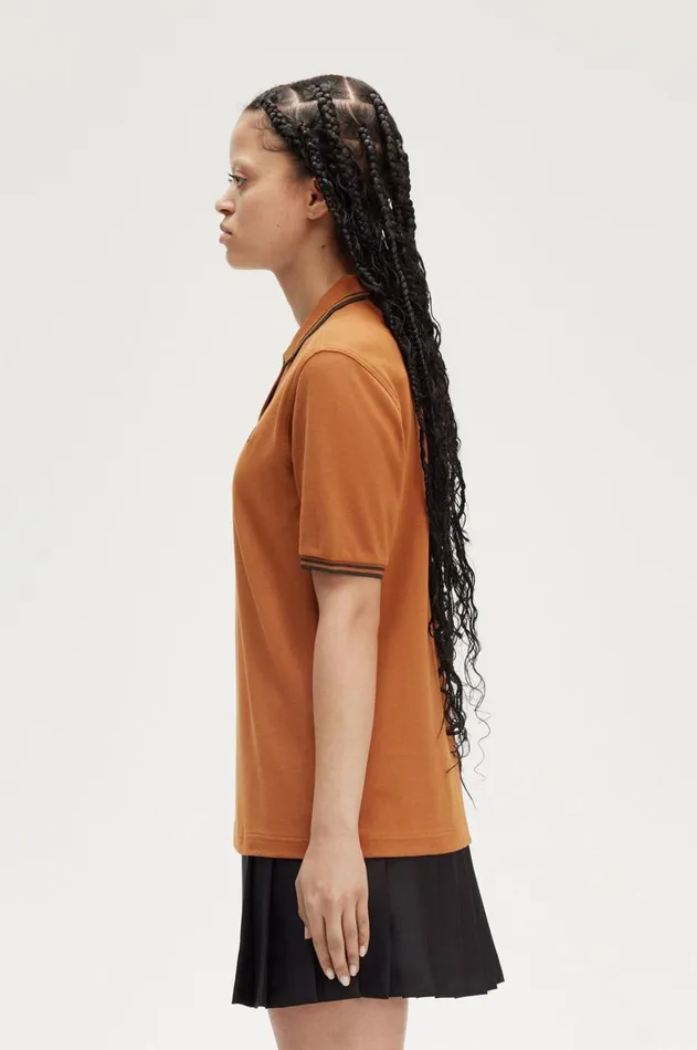 Women Polo Shirts Fred Perry G3600 Marmaladeblackblack