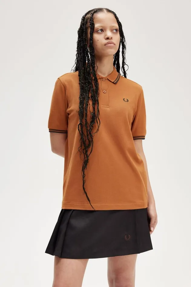 Women Polo Shirts Fred Perry G3600 Marmaladeblackblack