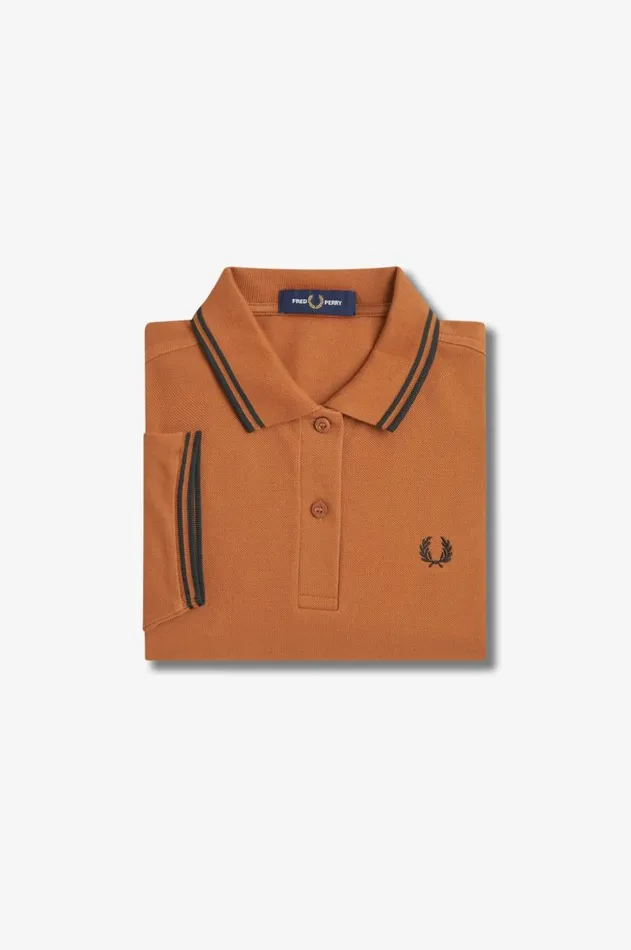 Women Polo Shirts Fred Perry G3600 Marmaladeblackblack