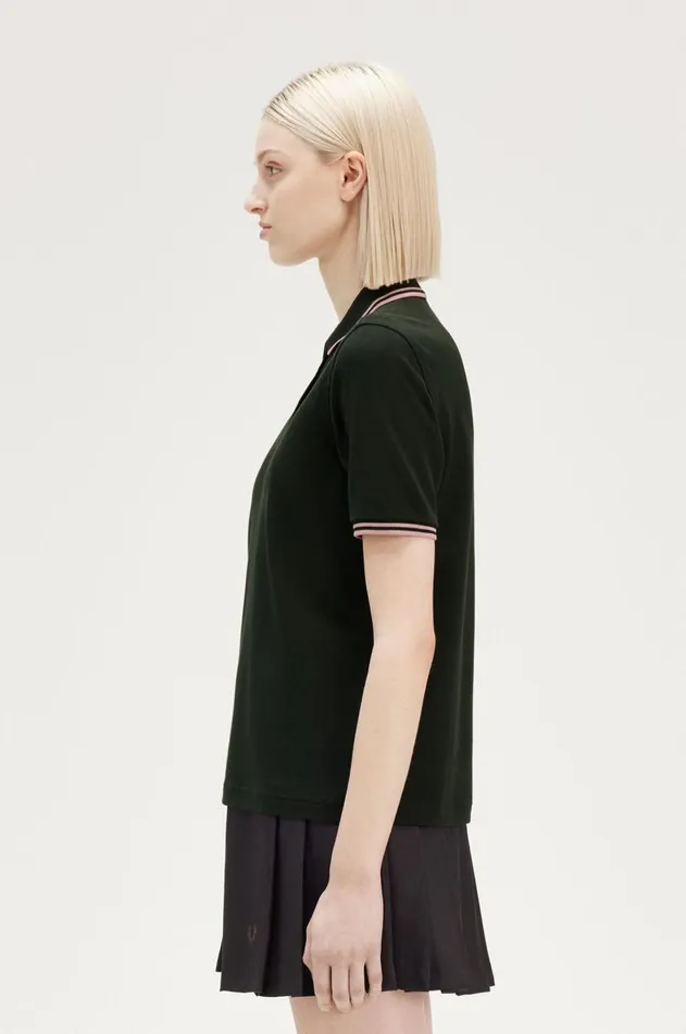 Women Polo Shirts Fred Perry G3600 Night Greendark Pinkdark Pink