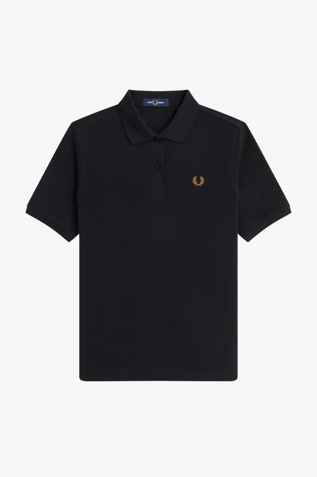 Women Polo Shirts Fred Perry G6000 Blackdark Caramel