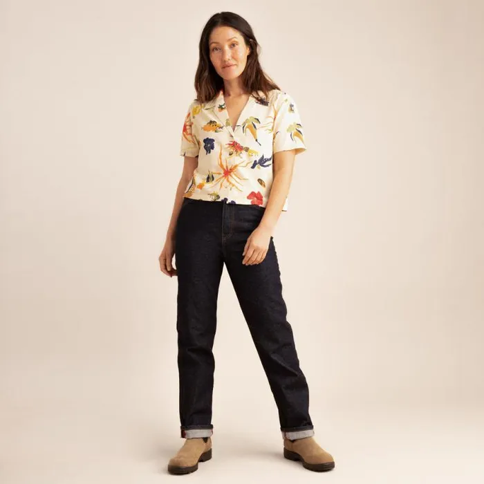 Women Roark Shirts Idle Camp Shirt Vintage White