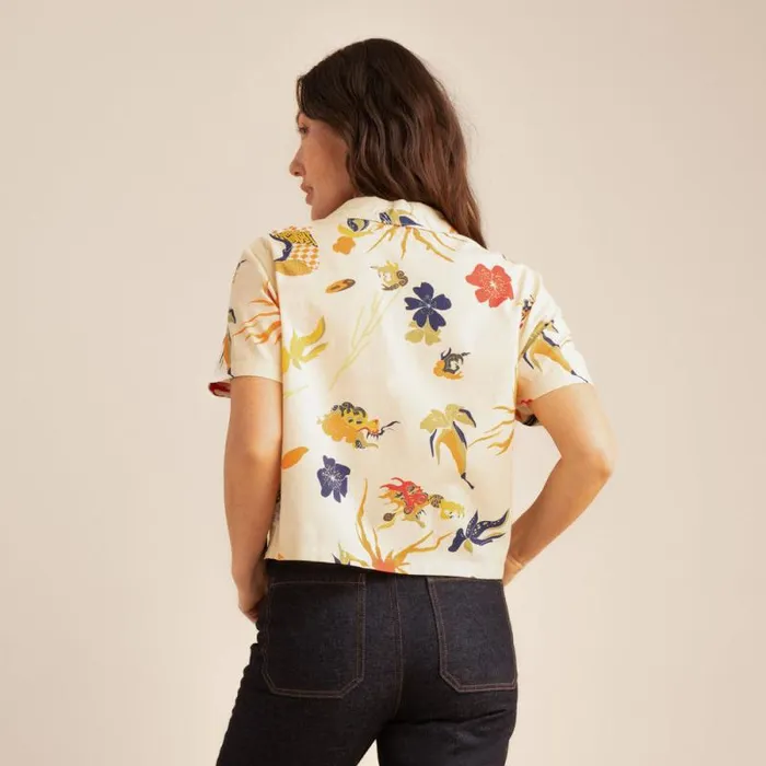 Women Roark Shirts Idle Camp Shirt Vintage White