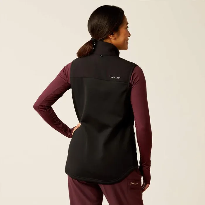 Women Scrubs Ariat Sina Fleece Scrub Vest Black Women Scrubs Ariat Sina Fleece Scrub Vest Black