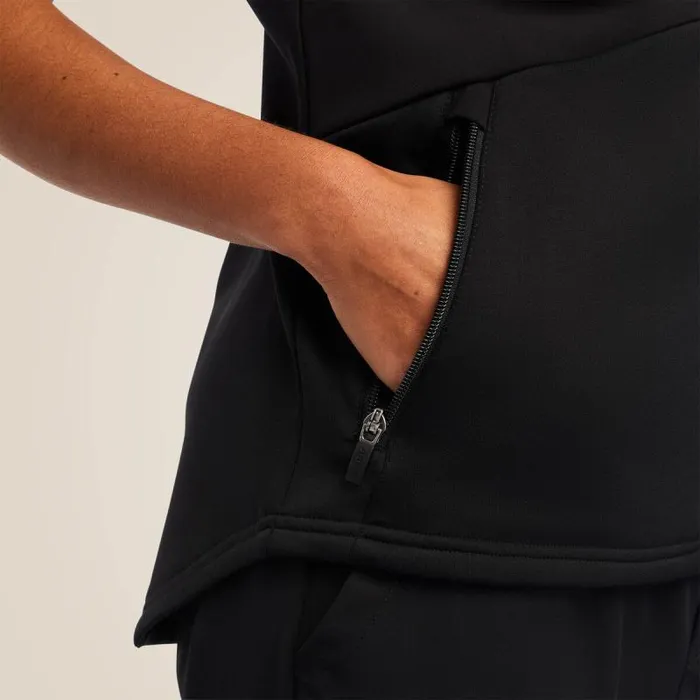Women Scrubs Ariat Sina Fleece Scrub Vest Black Women Scrubs Ariat Sina Fleece Scrub Vest Black
