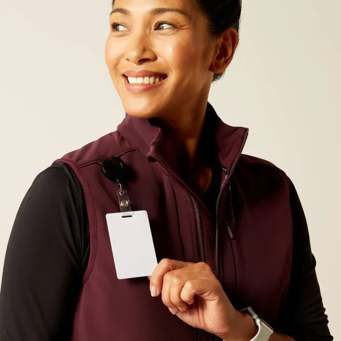 Women Scrubs Ariat Sina Fleece Scrub Vest Winetasting