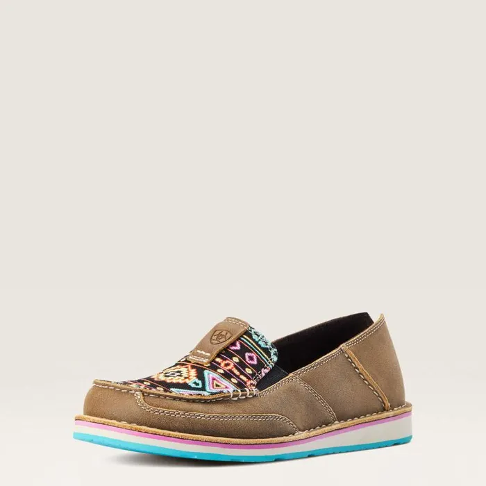 Women Shoes and Sneakers Ariat Cruiser Brown Bomber Neon Lights