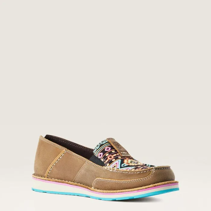 Women Shoes and Sneakers Ariat Cruiser Brown Bomber Neon Lights