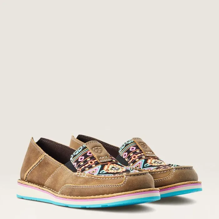 Women Shoes and Sneakers Ariat Cruiser Brown Bomber Neon Lights