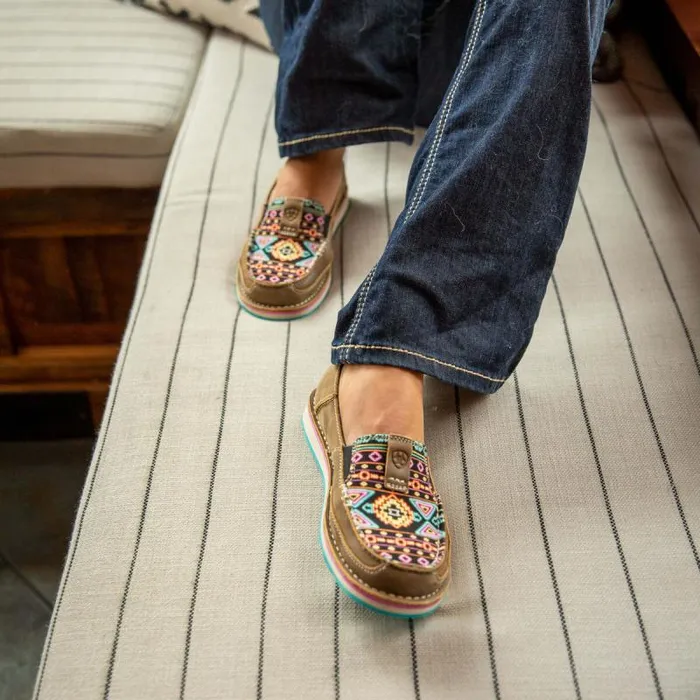 Women Shoes and Sneakers Ariat Cruiser Brown Bomber Neon Lights