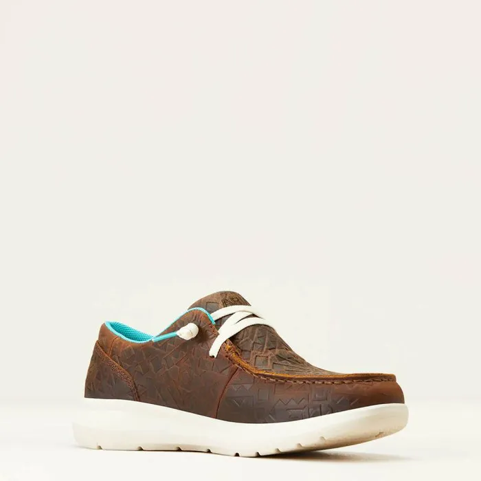 Women Shoes and Sneakers Ariat Hilo Brown Blanket Emboss