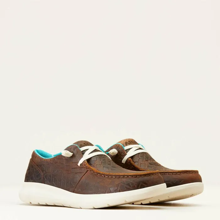 Women Shoes and Sneakers Ariat Hilo Brown Blanket Emboss