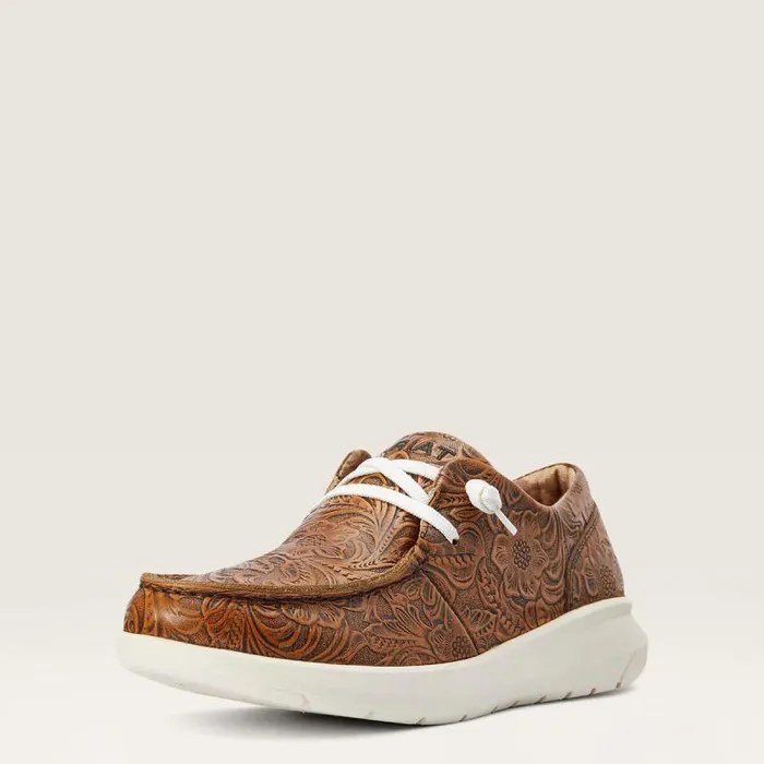 Women Shoes and Sneakers Ariat Hilo Brown Floral Emboss
