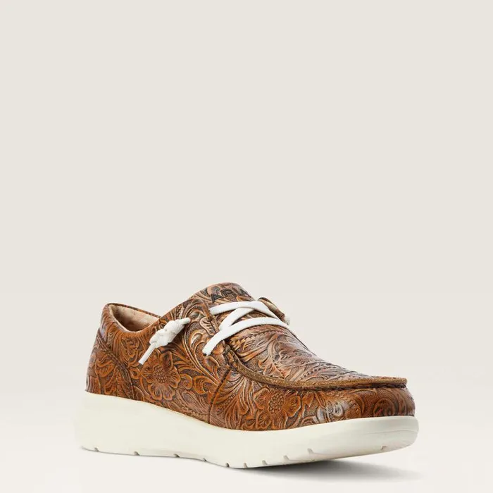 Women Shoes and Sneakers Ariat Hilo Brown Floral Emboss Women Shoes and Sneakers Ariat Hilo Brown Floral Emboss