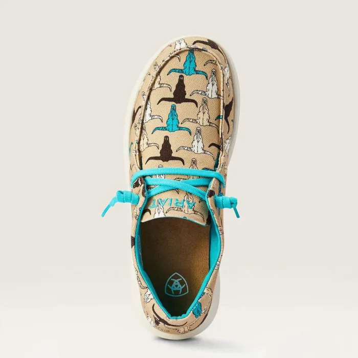 Women Shoes and Sneakers Ariat Hilo Multi Steerhead Print