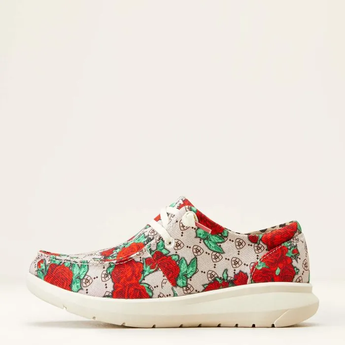 Women Shoes and Sneakers Ariat Hilo Rose Logo Print