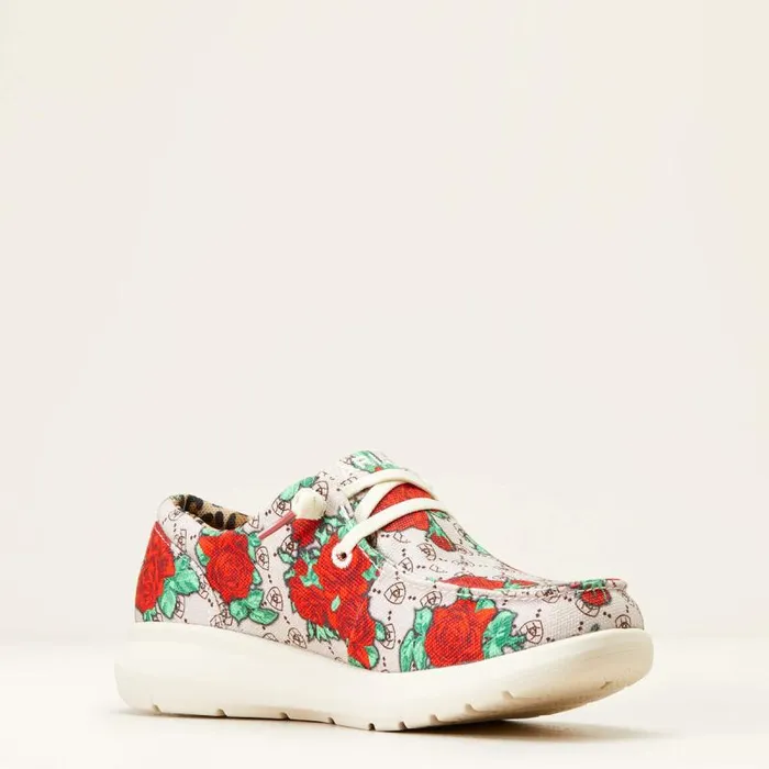 Women Shoes and Sneakers Ariat Hilo Rose Logo Print