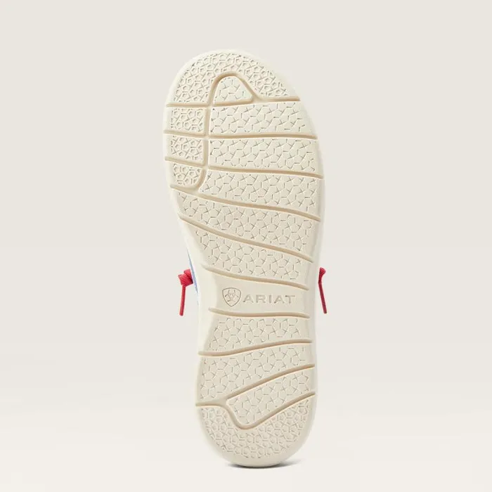 Women Shoes and Sneakers Ariat Hilo Western Aloha Red White And Blue Pareau Prin