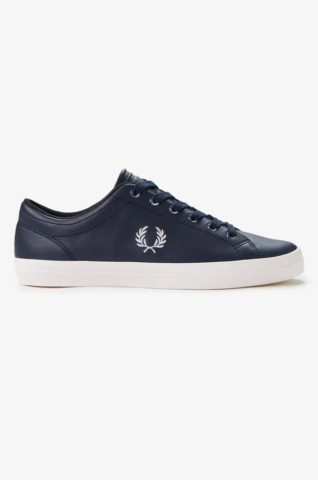 Women Shoes Fred Perry Baseline Navysnow White