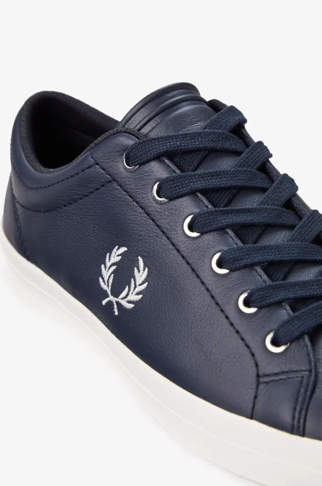 Women Shoes Fred Perry Baseline Navysnow White
