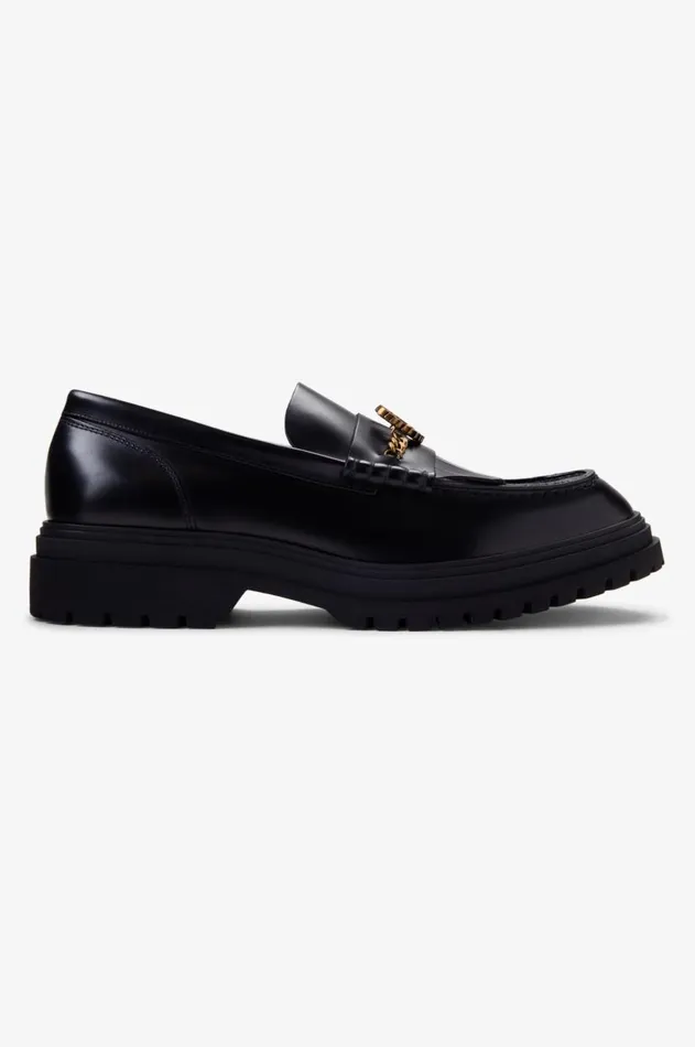 Women Shoes Fred Perry Leather Loafer Black