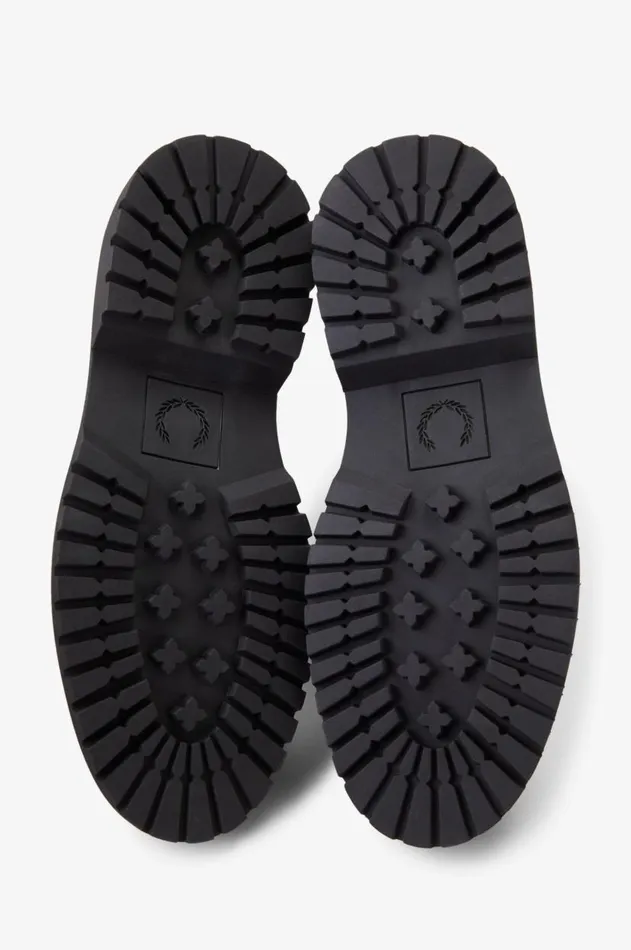 Women Shoes Fred Perry Leather Loafer Black