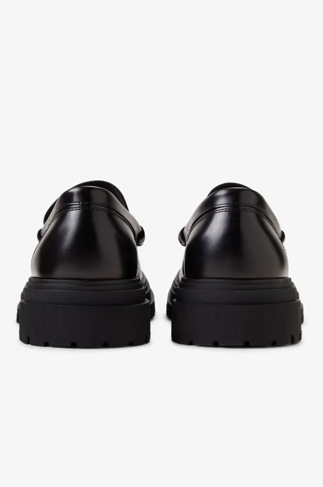 Women Shoes Fred Perry Leather Loafer Black