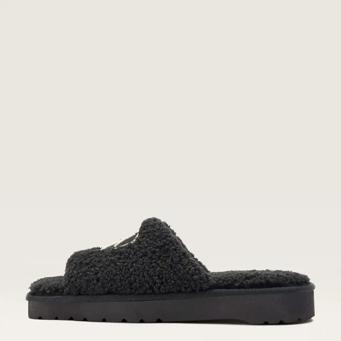 Women Slippers Ariat Cozy Chic Square Toe Slipper Fuzzy Black Women Slippers Ariat Cozy Chic Square Toe Slipper Fuzzy Black
