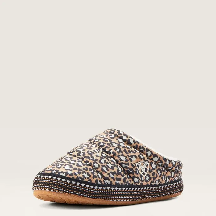 Women Slippers Ariat Crius Clog Slipper Tan Leopard Print