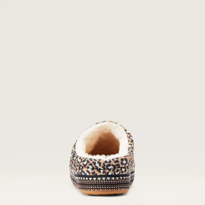 Women Slippers Ariat Crius Clog Slipper Tan Leopard Print