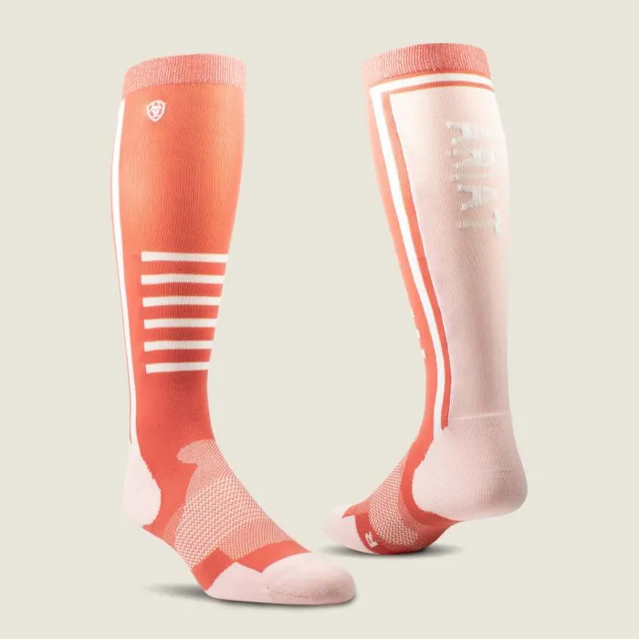 Women Socks Ariat AriatTEK Slimline Performance Socks Faded Roseblush