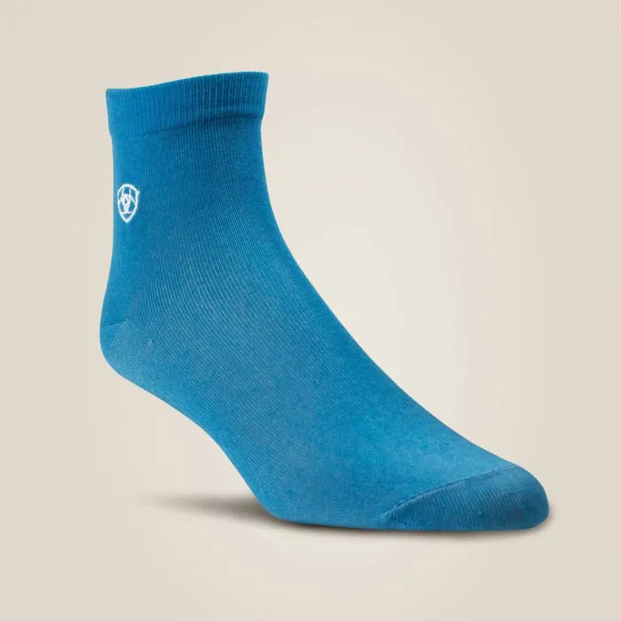 Women Socks Ariat Southwest Theme Ankle Sock 2 Pair Multi Color Pack Muted Serapesky Blue