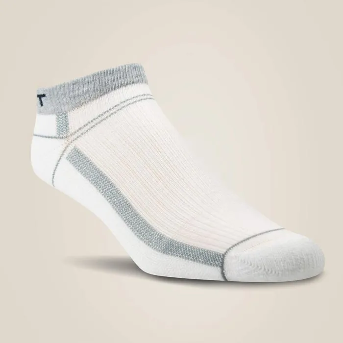 Women Socks Ariat VentTEK Lightweight Low Cut Boot Sock 3 Pair Pack White
