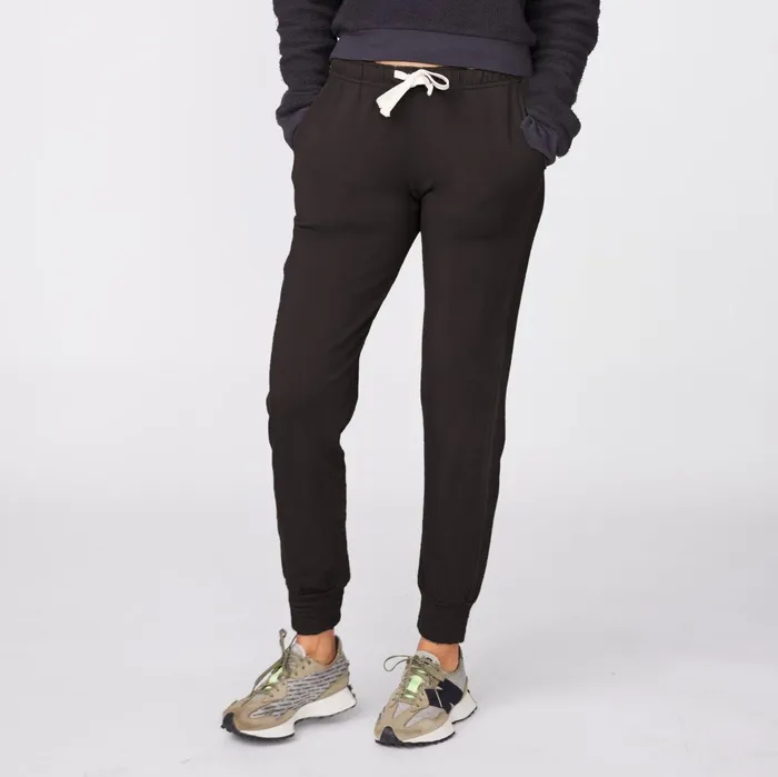 Women Sweats MONROW Supersoft Fleece Girlfriend Sweats Faded Black