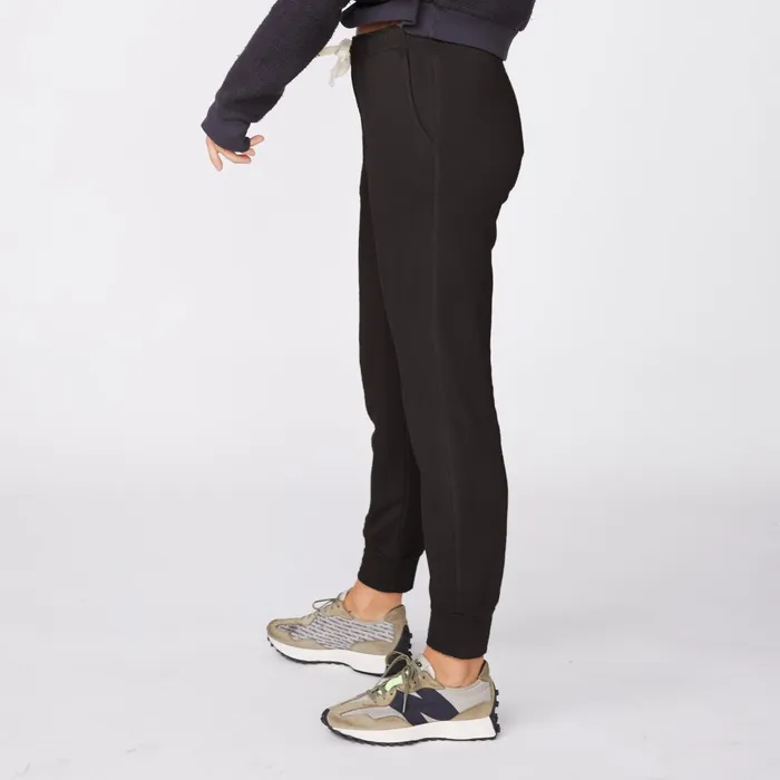 Women Sweats MONROW Supersoft Fleece Girlfriend Sweats Faded Black
