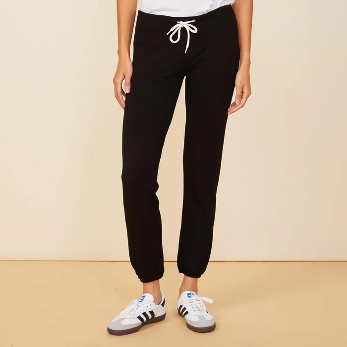 Women Sweats MONROW Supersoft Vintage Sweats Black