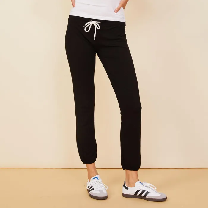 Women Sweats MONROW Supersoft Vintage Sweats Black