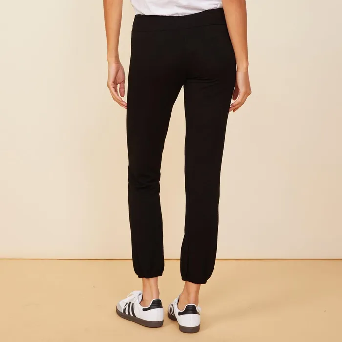 Women Sweats MONROW Supersoft Vintage Sweats Black