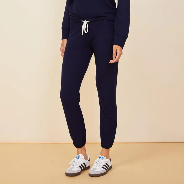 Women Sweats MONROW Supersoft Vintage Sweats Navy