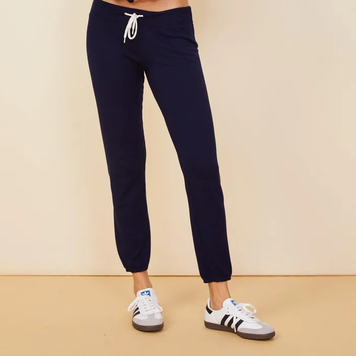 Women Sweats MONROW Supersoft Vintage Sweats Navy