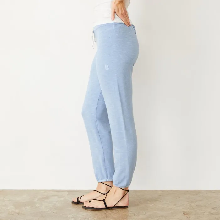 Women Sweats MONROW Supersoft Vintage Sweats Soft Blue