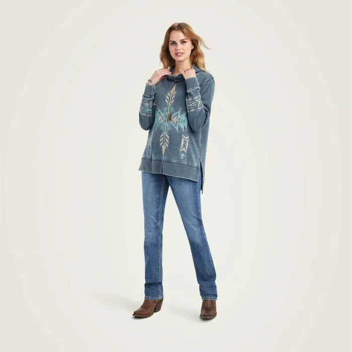 Women Sweatshirts and Hoodies Ariat Alo Vera Hoodie Midnight Navy Women Sweatshirts and Hoodies Ariat Alo Vera Hoodie Midnight Navy