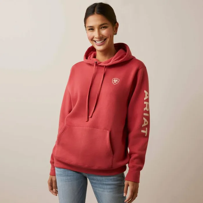 Women Sweatshirts and Hoodies Ariat Ariat Logo Hoodie Cardinal