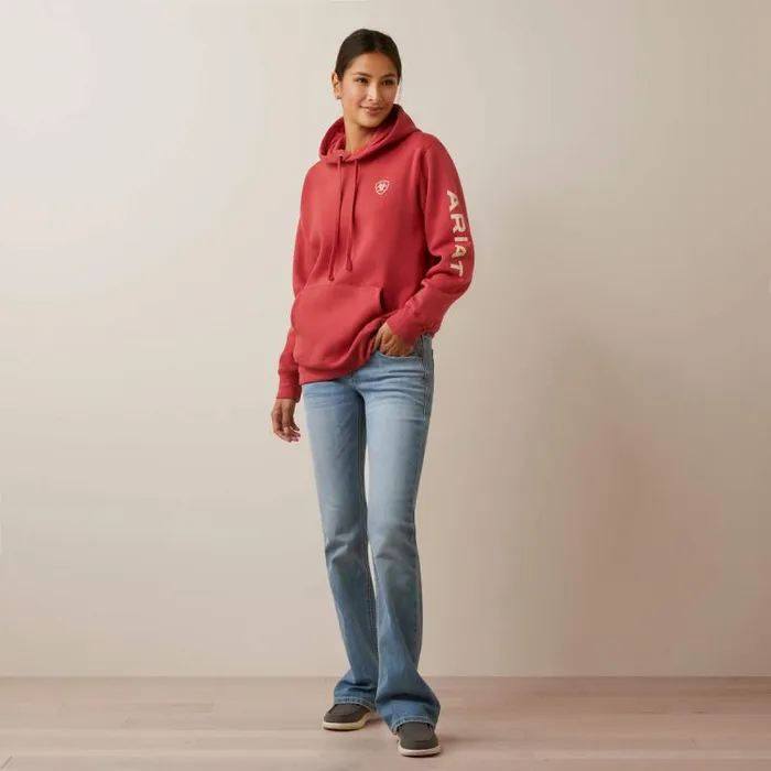 Women Sweatshirts and Hoodies Ariat Ariat Logo Hoodie Cardinal Women Sweatshirts and Hoodies Ariat Ariat Logo Hoodie Cardinal