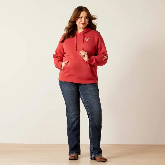 Women Sweatshirts and Hoodies Ariat Ariat Logo Hoodie Cardinal Women Sweatshirts and Hoodies Ariat Ariat Logo Hoodie Cardinal