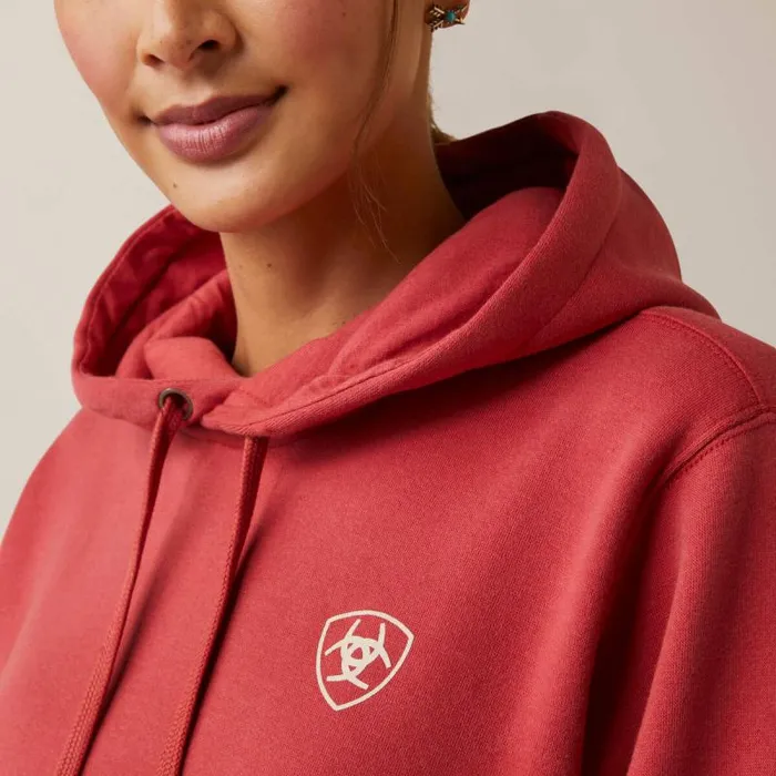 Women Sweatshirts and Hoodies Ariat Ariat Logo Hoodie Cardinal Women Sweatshirts and Hoodies Ariat Ariat Logo Hoodie Cardinal