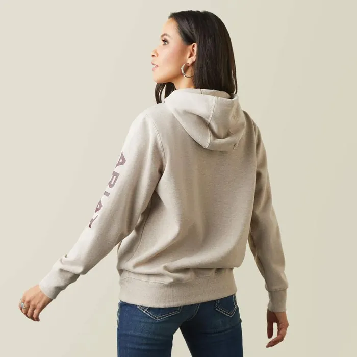 Women Sweatshirts and Hoodies Ariat Ariat Logo Hoodie Oatmeal Heather Women Sweatshirts and Hoodies Ariat Ariat Logo Hoodie Oatmeal Heather