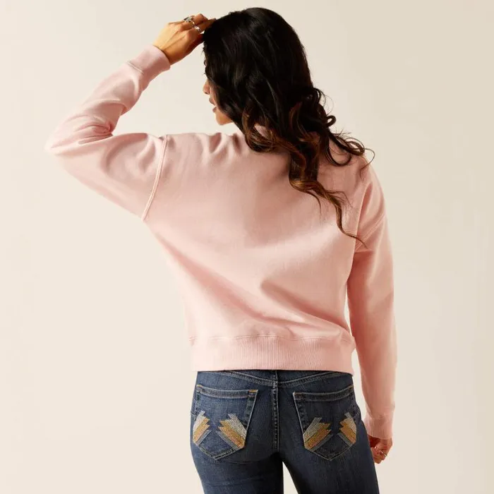 Women Sweatshirts and Hoodies Ariat College Sweatshirt Blushing Rose Women Sweatshirts and Hoodies Ariat College Sweatshirt Blushing Rose