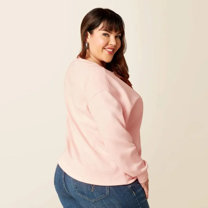 Women Sweatshirts and Hoodies Ariat College Sweatshirt Blushing Rose Women Sweatshirts and Hoodies Ariat College Sweatshirt Blushing Rose