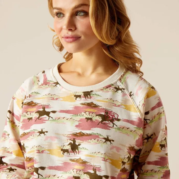 Women Sweatshirts and Hoodies Ariat Hawaiian Sweatshirt Hawaiian Print Women Sweatshirts and Hoodies Ariat Hawaiian Sweatshirt Hawaiian Print